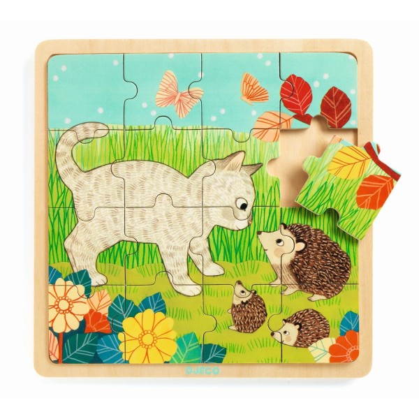 Djeco Holz Puzzle Garten 3+