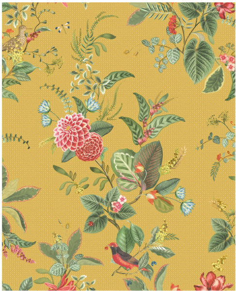 Pip Studio 5 Vliestapete Floral Ocker Gelb