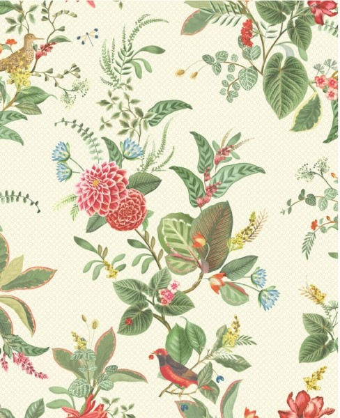 Pip Studio 5 Vliestapete Floral Cremeweiss