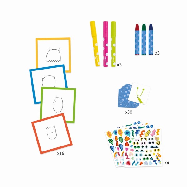 Djeco Zeichnen lernen Kleine Monster 3+