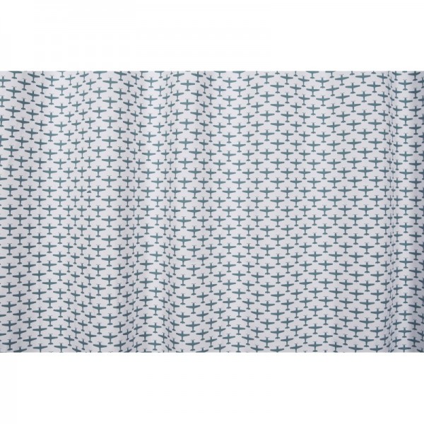 Taftan Vorhang Flugzeuge weiss