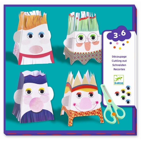 Djeco Papierkunst lustige Schnipp Schnapp Männchen 3+