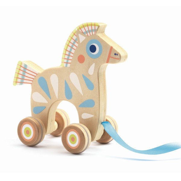 Djeco Baby White Nachziehtier Pferd BabyPull 12m+