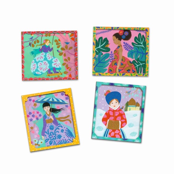 Djeco Bastelset Artistic Beads Rund um die Welt 7+