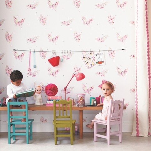 Camengo Schmetterling Tapete lila 9850365