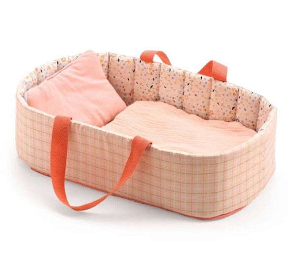 Djeco Pomea Puppentragetasche Pink kariert