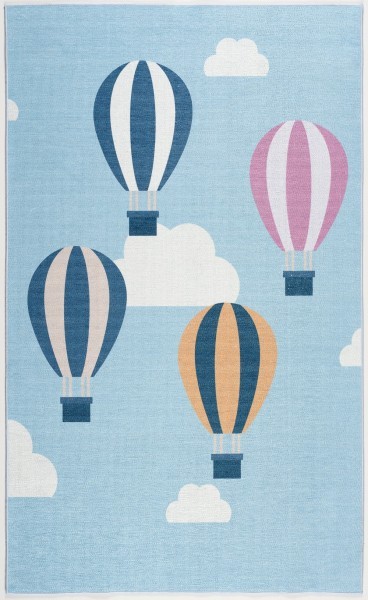 Scandic Living Teppich Luftballons blau 100x160