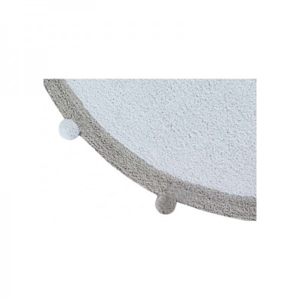 Lorena Canals waschbarer Kinderteppich rund Bubbly Hellblau
